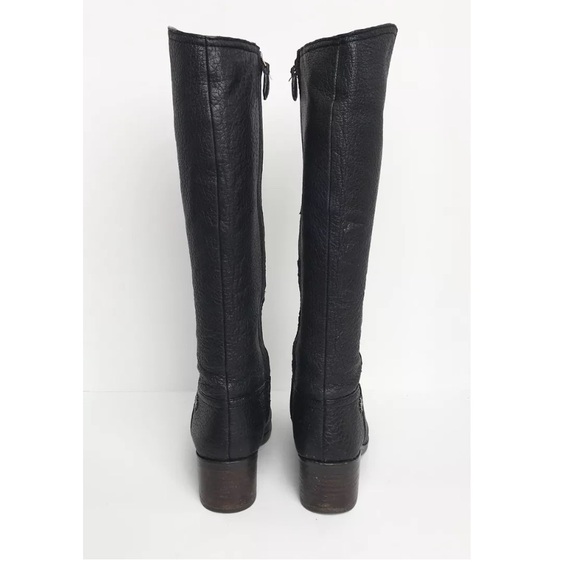 Tory Burch Black Leather Fulton Knee Length Boots Size 5.5 - Picture 5 of 16